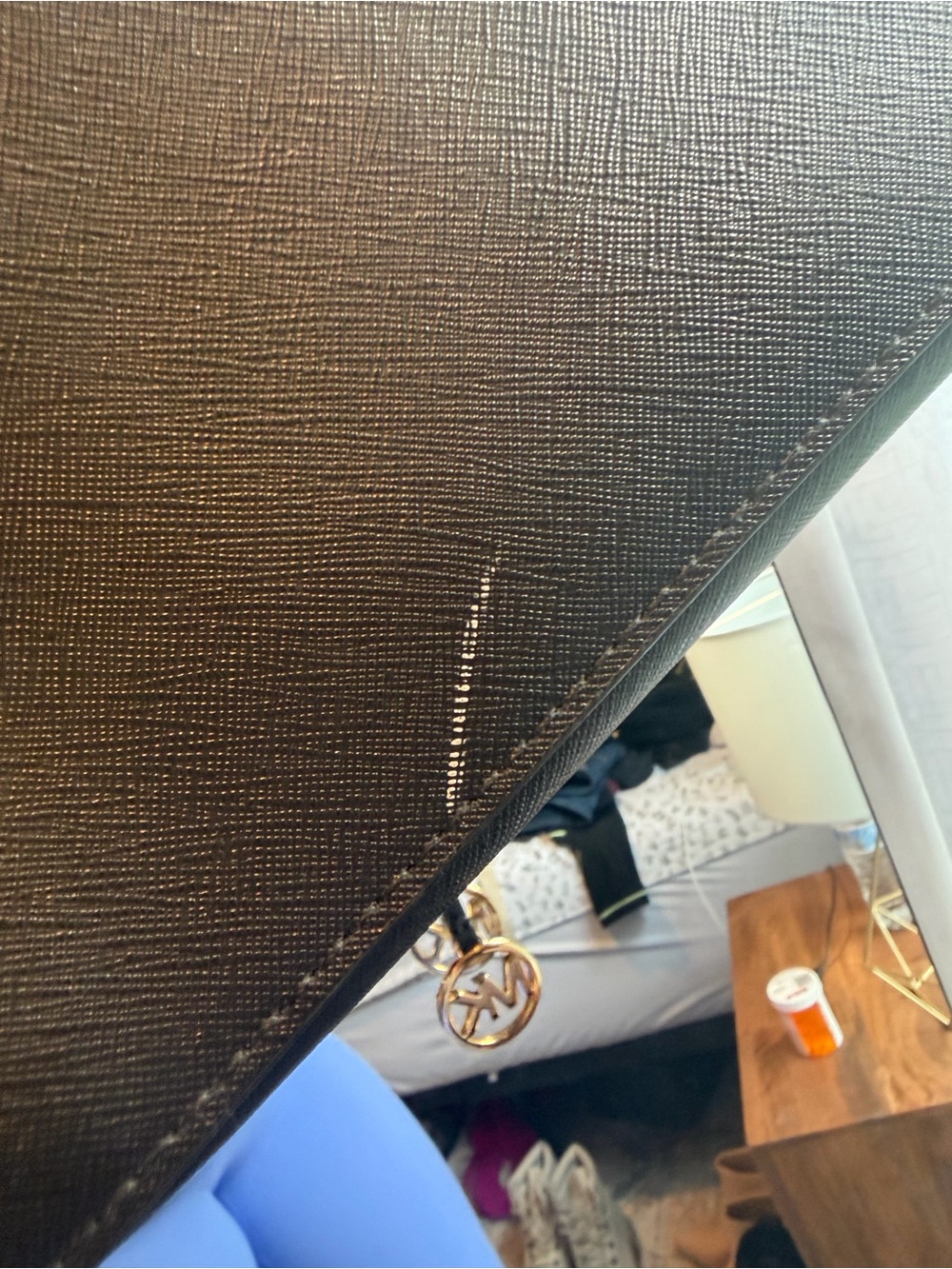Michael Kors Black Leather Tote - Picture 4 of 5